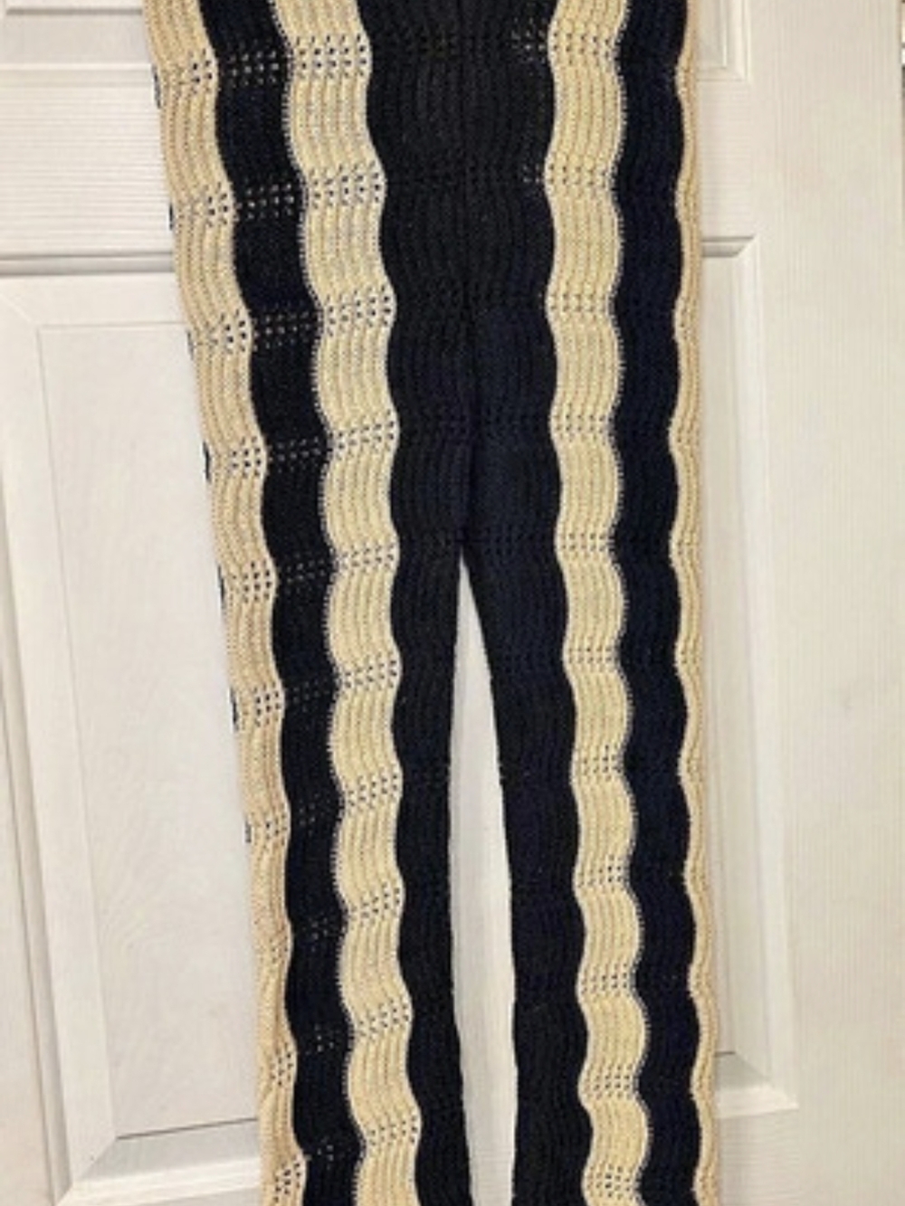 Fashion Nova Hannah Crochet Stripe Pant Set Wide Leg Pants 2X